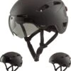 GOOFF® PILOT 3 In 1 Snorscooterhelm Met Afneembaar Vizier - Matzwart - Lichtgewicht Snorfiets Helm - NTA Gecertificeerd Speed Pedelec Helm - Geschikt Voor Blauw Kenteken Snorscooter En Snorfiets - Maat XL - Voor Vrouwen En Mannen -Winkel Voor Fietsbenodigdheden 1003x1200