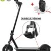 * SUPERDEAL * Techno PRO® TURBO - Premium Elektrische Step Voor Volwassenen En Kinderen - 30 Km/u - Dubbele Vering - E-Step - 8,5” Anti-lek Banden - Zwart - Inclusief Tas