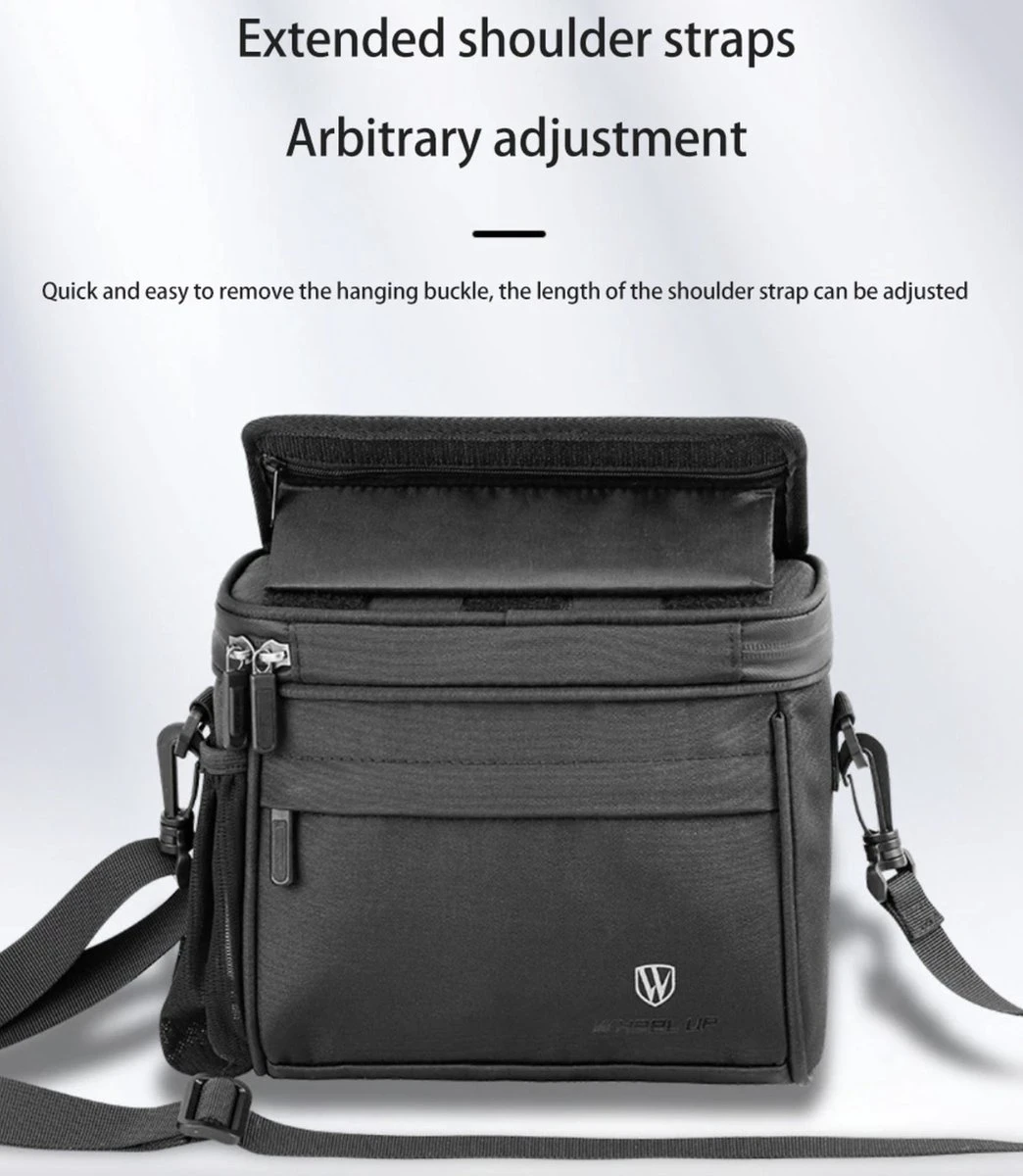 Stuurtas Fiets - Telefoonhouder Fiets - GSM Houder Fiets - Afneembaar - Touchscreen - Bidonhouder - Zwart 4 Stuurtas Fiets - Telefoonhouder Fiets - GSM Houder Fiets - Afneembaar - Touchscreen - Bidonhouder - Zwart - Afbeelding 2