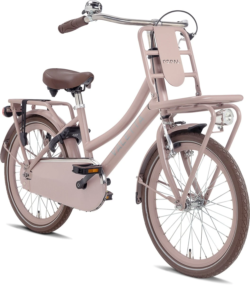 Valetta Cargo - Transportfiets - Meisjesfiets - 20 Inch - Mat Flamingo 4 Valetta Cargo - Transportfiets - Meisjesfiets - 20 Inch - Mat Flamingo - Afbeelding 2