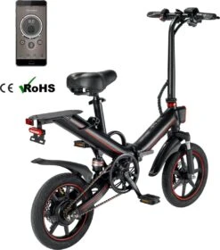 OUXI - V5 - 16 Inch - Elektrische Fiets - E Bike - Elektrische Vouwfiets - APP IOS/ Android - 500W Motor - 15Ah Lithuim Ion Batterij - Zwart -Winkel Voor Fietsbenodigdheden 1057x1200