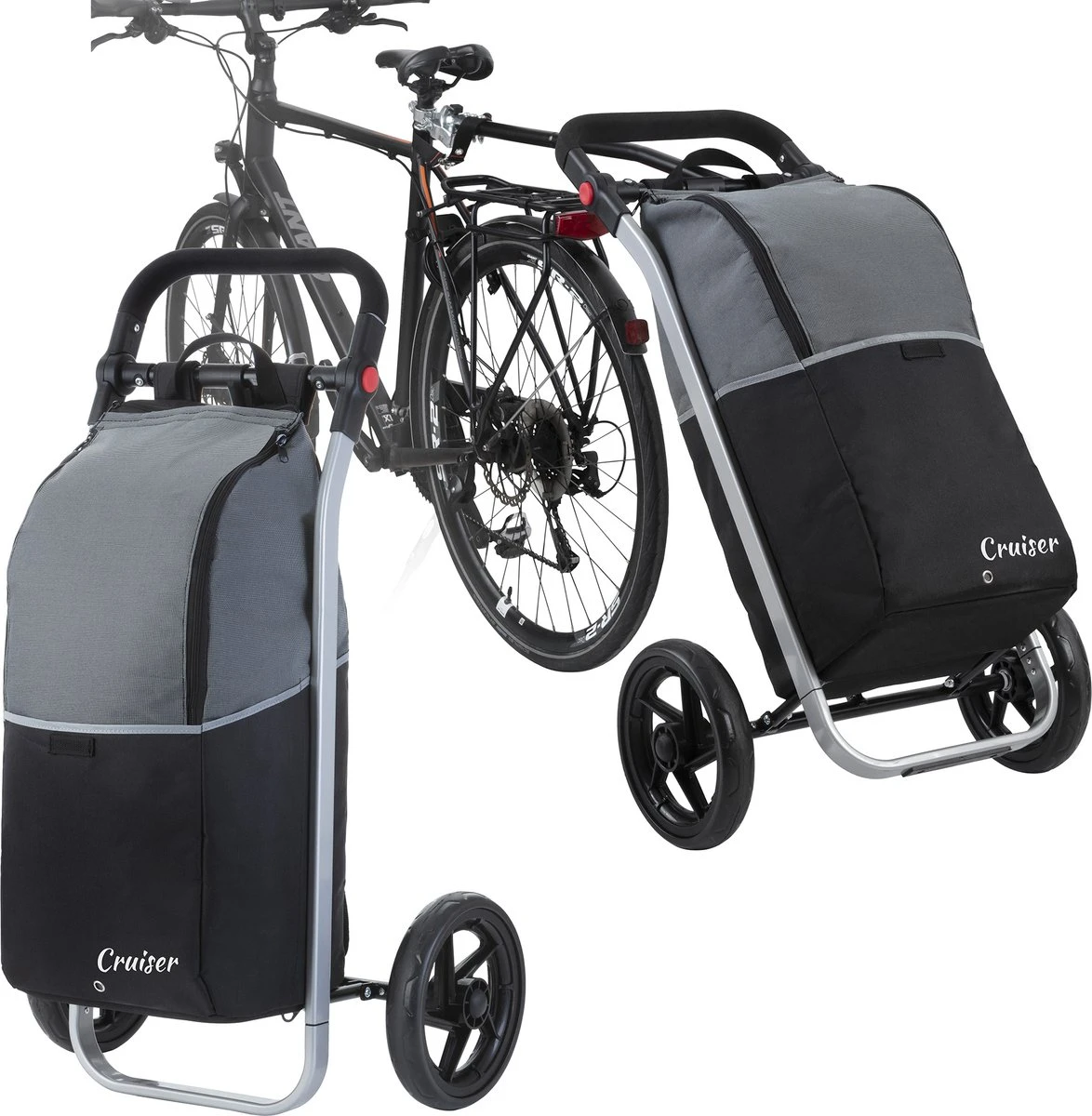 Shoppingcruiser 2 In 1 Boodschappentrolley Voor Achter De Fiets - Fietskar - Robuuste Boodschappenwagen - Allround Bagagekar 3 Shoppingcruiser 2 In 1 Boodschappentrolley Voor Achter De Fiets - Fietskar - Robuuste Boodschappenwagen - Allround Bagagekar