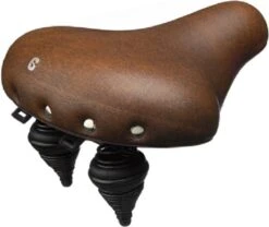 Selle Comfort Fietszadel Drifter - Bruin - Met Zwarte Hangveren -Winkel Voor Fietsbenodigdheden 1200x1010 1