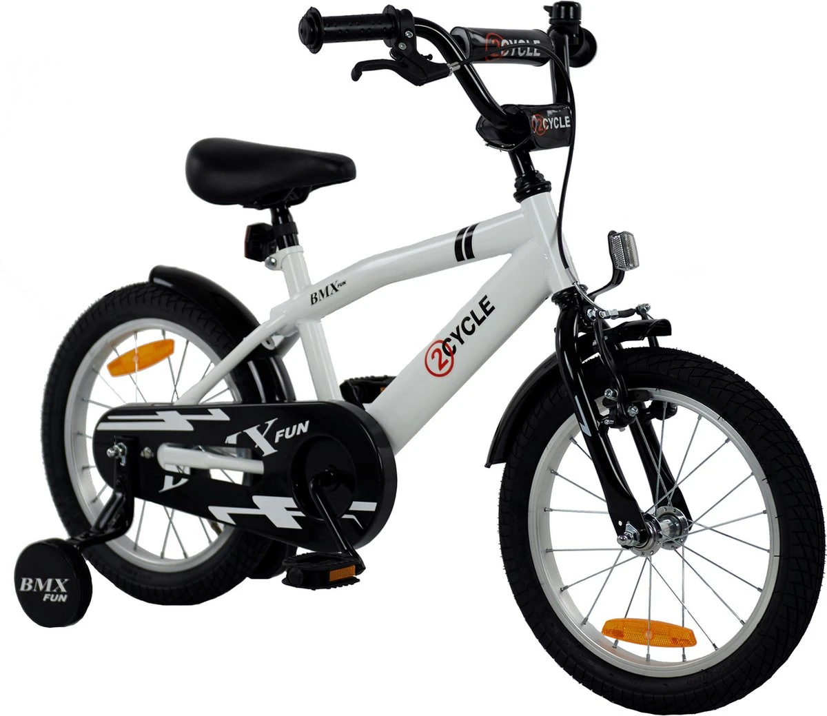2Cycle BMX-Fun Kinderfiets - 16 Inch - Wit - Jongensfiets 3 2Cycle BMX-Fun Kinderfiets - 16 Inch - Wit - Jongensfiets