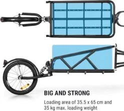 Klarfit Follower Fietsaanhanger Set - Fietskar 16" Luchtband - Aanhangwagen 35 Kg Belastbaarheid - Transporttas 120 Liter 20 Klarfit Follower Fietsaanhanger Set - Fietskar 16" Luchtband - Aanhangwagen 35 Kg Belastbaarheid - Transporttas 120 Liter -Winkel Voor Fietsbenodigdheden 1200x1077