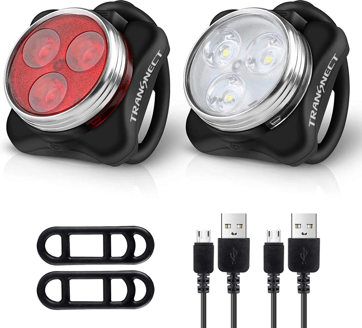 Fietsverlichting USB Oplaadbaar - Waterdicht Fietslamp - LED Fietslampjes - Voorlicht En Achterlicht - Voor Fiets 3 Fietsverlichting USB Oplaadbaar - Waterdicht Fietslamp - LED Fietslampjes - Voorlicht En Achterlicht - Voor Fiets