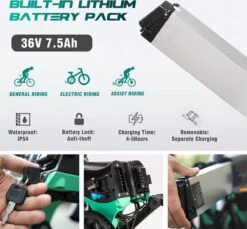 Merkloos Hitway 14F005 Elektrische Fiets E-bike | Opvouwbaar | 250W Motor | 7.5Ah | 16" | Zwart / Groen -Winkel Voor Fietsbenodigdheden 1200x1111 2