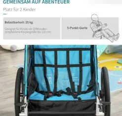 HOMCOM 3-in-1 Kinderaanhanger Jogger Fietskar Voor 2 Kinderen Aluminium 440-018 21 HOMCOM 3-in-1 Kinderaanhanger Jogger Fietskar Voor 2 Kinderen Aluminium 440-018 -Winkel Voor Fietsbenodigdheden 1200x1145 1
