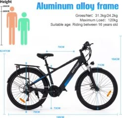 Hitway Elektrische Fiets Off-Road | Electric Mountain Bike | E-bike | 250W Motor | 26 Inch | Zwart -Winkel Voor Fietsbenodigdheden 1200x1155 1