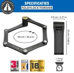 FoldyLock Forever Vouwslot Fietsslot 18/18 Gold Hoge Kwaliteit - Voor Elk Type Fiets - Met Houder 90cm -Winkel Voor Fietsbenodigdheden 1200x1184 5