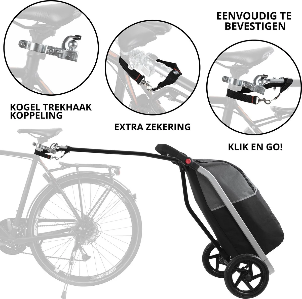 Shoppingcruiser 2 In 1 Boodschappentrolley Voor Achter De Fiets - Fietskar - Robuuste Boodschappenwagen - Allround Bagagekar 13 Shoppingcruiser 2 In 1 Boodschappentrolley Voor Achter De Fiets - Fietskar - Robuuste Boodschappenwagen - Allround Bagagekar - Afbeelding 11