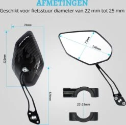 NueNext Fietsspiegel Ebike 2 Stuks – Achteruitkijk Spiegel Op Stuur – Multi-verstelbaar – 360 Rotatie - Speed-pedelec 25 NueNext Fietsspiegel Ebike 2 Stuks – Achteruitkijk Spiegel Op Stuur – Multi-verstelbaar – 360 Rotatie - Speed-pedelec -Winkel Voor Fietsbenodigdheden 1200x1188 2