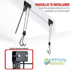 Century Goods Fietslift - Fietstakel - Fiets Ophangsysteem - Met Valbeveiliging | 60 Kg Draagkracht -Winkel Voor Fietsbenodigdheden 1200x1200 1
