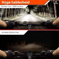 BikePro LED Fietsverlichting Set - Voorlicht En Achterlicht - USB Oplaadbaar - Fietslamp - Koplamp Fiets - Fietslampjes - Fietslichten -Winkel Voor Fietsbenodigdheden 1200x1200 108