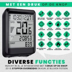 Strex Draadloze Fietscomputer - 17 Functies - Extra Groot Scherm - Draadloze Fiets Computer Draadloos Waterdicht - NL Handleiding -Winkel Voor Fietsbenodigdheden 1200x1200 126