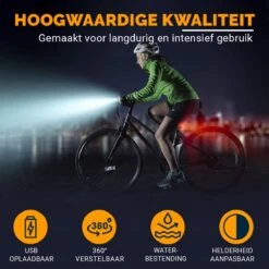 AXIMO Fietsverlichting 500 Lumen - Fietslamp USB Oplaadbaar LED - Voorlicht En Achterlicht - Fietslicht Set -Winkel Voor Fietsbenodigdheden 1200x1200 133