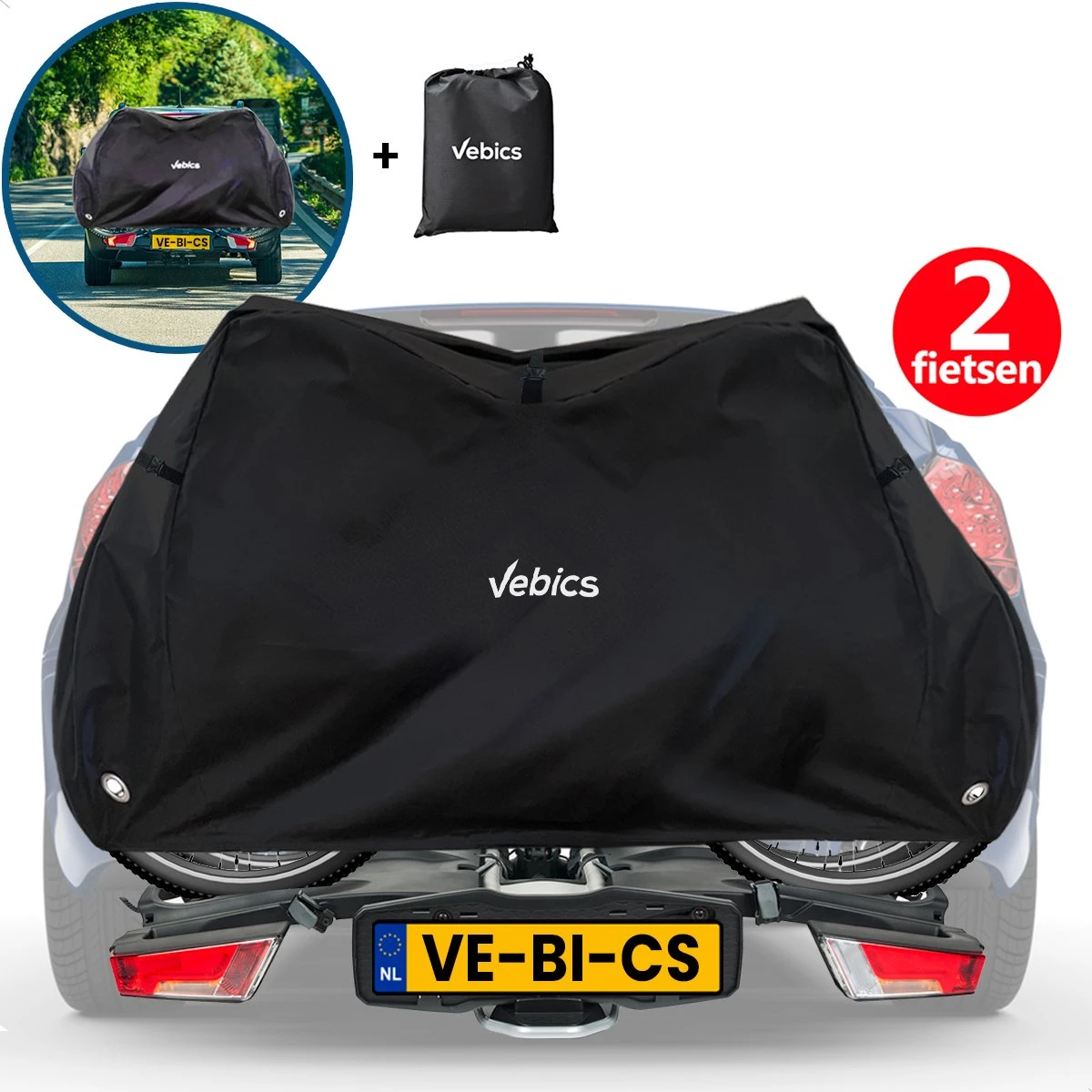 Vebics® Fietshoes Voor 2 Fietsen Fietsendrager - Waterdicht - Elektrische Fiets - Fietsbeschermhoes 3 Vebics® Fietshoes Voor 2 Fietsen Fietsendrager - Waterdicht - Elektrische Fiets - Fietsbeschermhoes