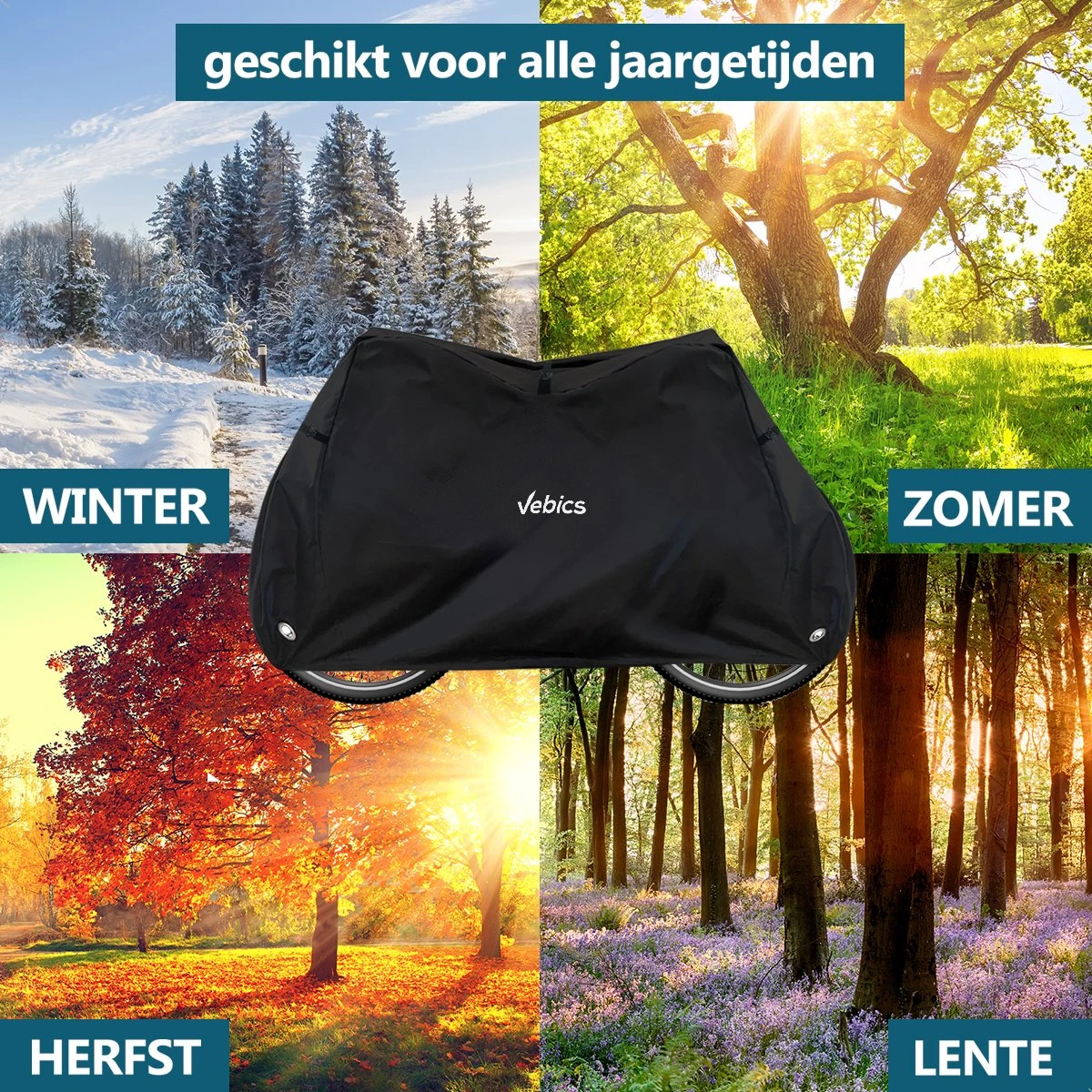 Vebics® Fietshoes Voor 2 Fietsen Fietsendrager - Waterdicht - Elektrische Fiets - Fietsbeschermhoes 8 Vebics® Fietshoes Voor 2 Fietsen Fietsendrager - Waterdicht - Elektrische Fiets - Fietsbeschermhoes - Afbeelding 6