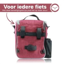 Bablue Stuurtas Fiets - Roze Fietstas - Met Regenhoes - Handig Te Bevestigen - Fietstas Enkel - Fietstas Stuur - Afneembaar - Stuurtas Fiets Waterproof - Schoudertas - Elektrische Fietsen - Stuurtas Met Smartphone Houder -Winkel Voor Fietsbenodigdheden 1200x1200 197