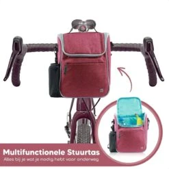 Bablue Stuurtas Fiets - Roze Fietstas - Met Regenhoes - Handig Te Bevestigen - Fietstas Enkel - Fietstas Stuur - Afneembaar - Stuurtas Fiets Waterproof - Schoudertas - Elektrische Fietsen - Stuurtas Met Smartphone Houder -Winkel Voor Fietsbenodigdheden 1200x1200 201