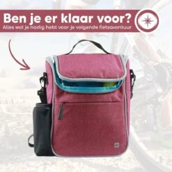 Bablue Stuurtas Fiets - Roze Fietstas - Met Regenhoes - Handig Te Bevestigen - Fietstas Enkel - Fietstas Stuur - Afneembaar - Stuurtas Fiets Waterproof - Schoudertas - Elektrische Fietsen - Stuurtas Met Smartphone Houder -Winkel Voor Fietsbenodigdheden 1200x1200 204