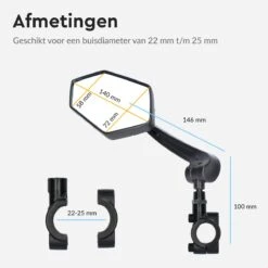 Dyken Fietsspiegel Links - Achteruitkijkspiegel Op Stuur - Fietsspiegel Ebike - Fiets Spiegel -Winkel Voor Fietsbenodigdheden 1200x1200 239