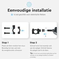 Dyken Fietsspiegel Links - Achteruitkijkspiegel Op Stuur - Fietsspiegel Ebike - Fiets Spiegel -Winkel Voor Fietsbenodigdheden 1200x1200 240