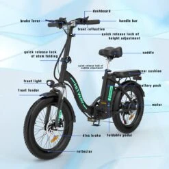 HITWAY E-Bike Elektrische Fiets 20 Inch Fat Tire E-Bicycle Vouwfiets, 250 W/36 V/11,2 Ah Accu, Max. Bereik Tot 35-90 Km, Offroad-mountainbike Met Shimano 7-versnellingen, City EBike Met Slot 13 HITWAY E-Bike Elektrische Fiets 20 Inch Fat Tire E-Bicycle Vouwfiets, 250 W/36 V/11,2 Ah Accu, Max. Bereik Tot 35-90 Km, Offroad-mountainbike Met Shimano 7-versnellingen, City EBike Met Slot -Winkel Voor Fietsbenodigdheden 1200x1200 261