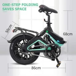 Merkloos Hitway 14F005 Elektrische Fiets E-bike | Opvouwbaar | 250W Motor | 7.5Ah | 16" | Zwart / Groen -Winkel Voor Fietsbenodigdheden 1200x1200 280