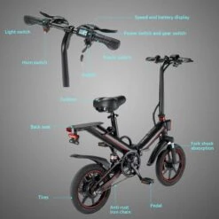 OUXI - V5 - 16 Inch - Elektrische Fiets - E Bike - Elektrische Vouwfiets - APP IOS/ Android - 500W Motor - 15Ah Lithuim Ion Batterij - Zwart -Winkel Voor Fietsbenodigdheden 1200x1200 295