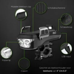 4-in-1 Fietslamp Voorlicht Mét Telefoonhouder - USB Oplaadbaar - Met Powerbank én Toeter - Racefiets Verlichting - Fietslicht Voorlicht Usb Oplaadbaar - Fietsverlichting Set - Licht Voor Fiets - Bike Light 12 4-in-1 Fietslamp Voorlicht Mét Telefoonhouder - USB Oplaadbaar - Met Powerbank én Toeter - Racefiets Verlichting - Fietslicht Voorlicht Usb Oplaadbaar - Fietsverlichting Set - Licht Voor Fiets - Bike Light -Winkel Voor Fietsbenodigdheden 1200x1200 90