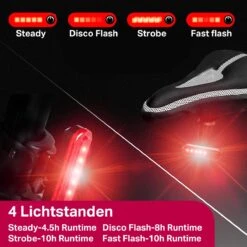 Transnect® – Fietsverlichting LED Set - Fietslampjes Voor En Achter Licht - 4 Lichtstanden – USB Oplaadbaar - Draagbaar – Waterdicht -Winkel Voor Fietsbenodigdheden 1200x1200 95