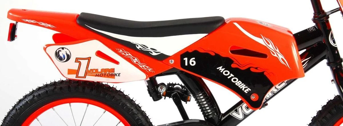 Volare Motorbike Kinderfiets - Jongens - 16 Inch - Oranje - 95% Afgemonteerd 12 Volare Motorbike Kinderfiets - Jongens - 16 Inch - Oranje - 95% Afgemonteerd - Afbeelding 10