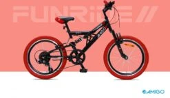 Amigo Fun Ride - Mountainbike 20 Inch - Voor Jongens En Meisjes - Met 7 Versnellingen - Zwart/Rood -Winkel Voor Fietsbenodigdheden 1200x697 1