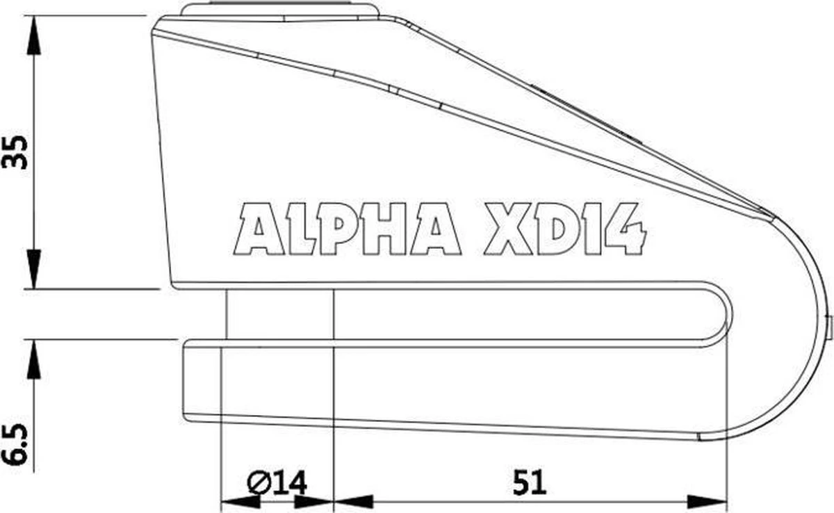 Oxford XA14 Alarm Schijfremslot ART 4 - Geel 5 Oxford XA14 Alarm Schijfremslot ART 4 - Geel - Afbeelding 3