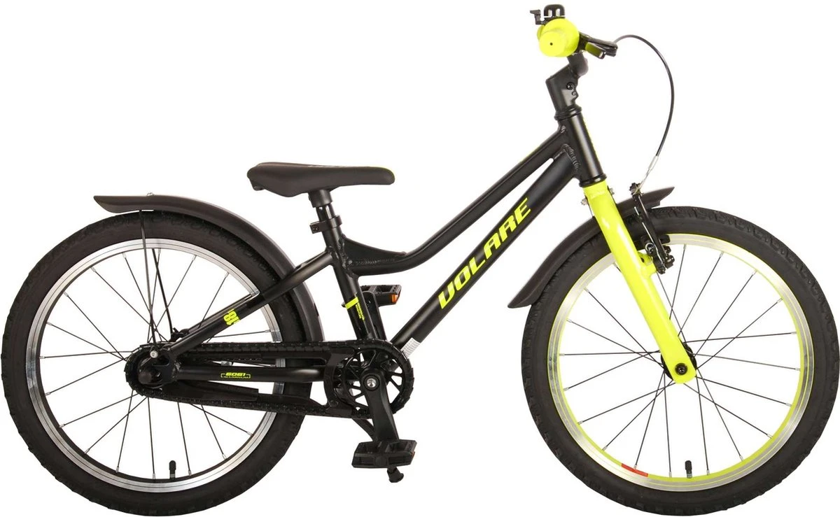 Volare Blaster Kinderfiets - Jongens - 18 Inch - Zwart Geel Groen - Prime Collection 4 Volare Blaster Kinderfiets - Jongens - 18 Inch - Zwart Geel Groen - Prime Collection - Afbeelding 2