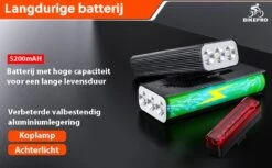 BikePro LED Fietsverlichting Set - Voorlicht En Achterlicht - USB Oplaadbaar - Fietslamp - Koplamp Fiets - Fietslampjes - Fietslichten -Winkel Voor Fietsbenodigdheden 1200x741