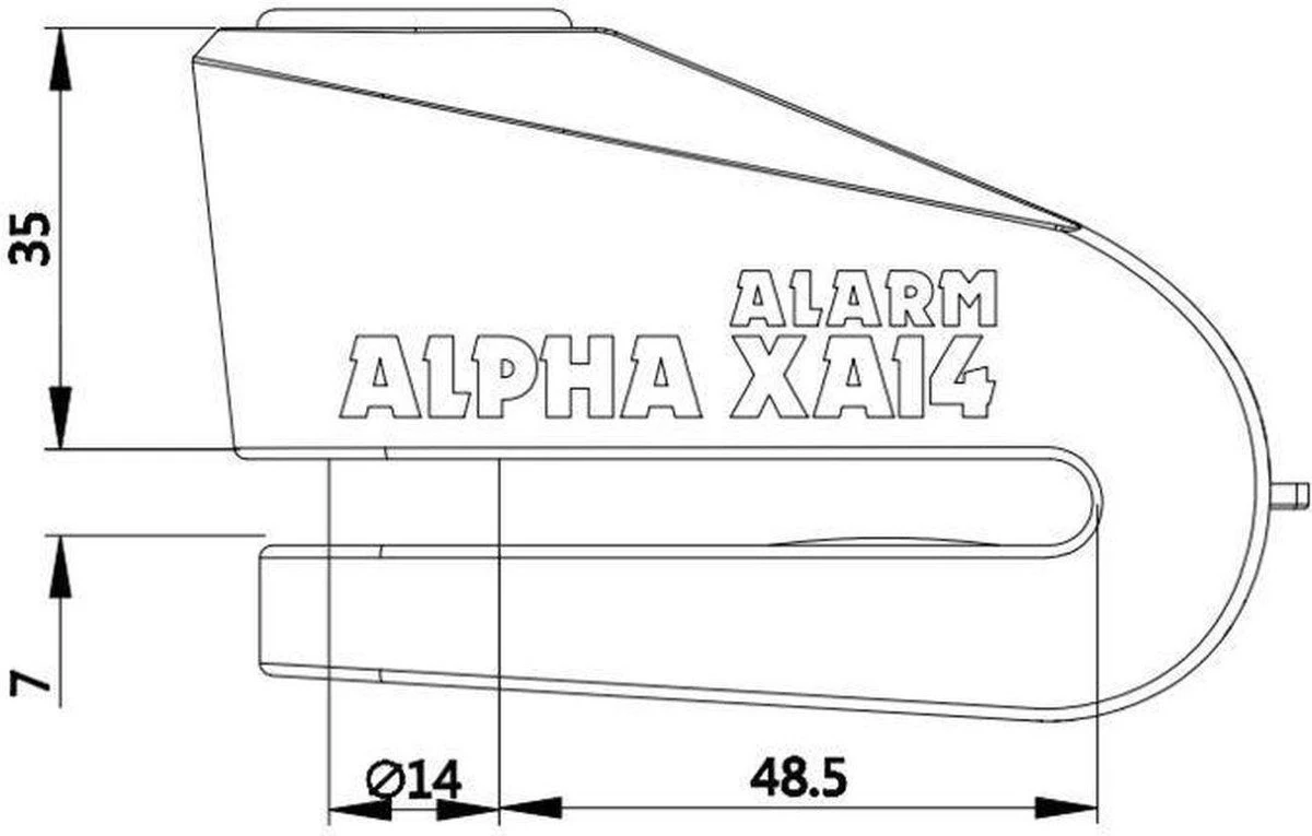Oxford XA14 Alarm Schijfremslot ART 4 - Geel 6 Oxford XA14 Alarm Schijfremslot ART 4 - Geel - Afbeelding 4