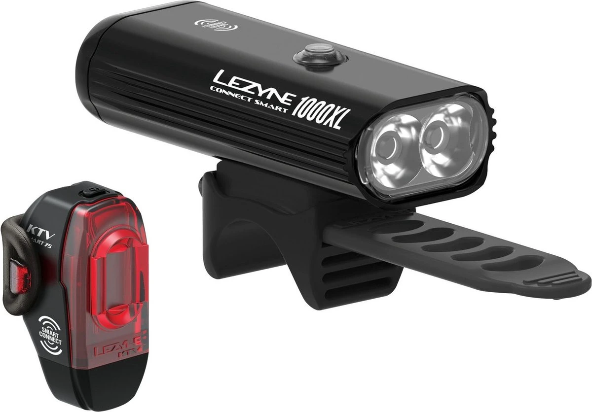 Lezyne Connect Smart 1000XL / KTV Smart Pair Verlichtingsset - 1000 Lumen - Zwart 3 Lezyne Connect Smart 1000XL / KTV Smart Pair Verlichtingsset - 1000 Lumen - Zwart