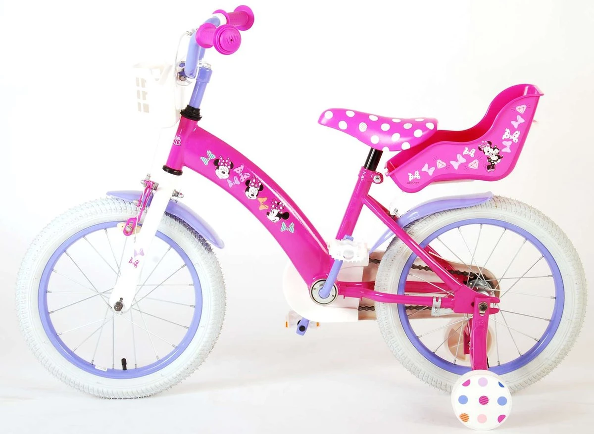 Disney Minnie Cutest Ever! Kinderfiets - Meisjes - 16 Inch - Roze 17 Disney Minnie Cutest Ever! Kinderfiets - Meisjes - 16 Inch - Roze - Afbeelding 15