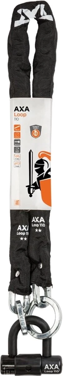 AXA Loop 110 Kettingslot - ART 2 Slot Voor Fietsen - Extra Dikke Schakels – Hangslot - 110 Cm – 9,5 Mm - Zwart 9 AXA Loop 110 Kettingslot - ART 2 Slot Voor Fietsen - Extra Dikke Schakels – Hangslot - 110 Cm – 9,5 Mm - Zwart - Afbeelding 7
