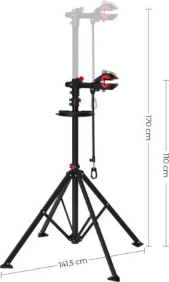 ACAZA Fiets Bevestigingsstandaard Met Snelsluiting, Gereedschapshouder En Stuurhouder, Lichte En Draagbare Reparatie Standaard Voor Fietsen, Zwart Statief -Winkel Voor Fietsbenodigdheden 722x1200