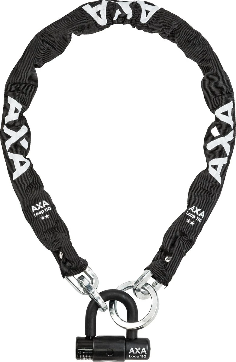 AXA Loop 110 Kettingslot - ART 2 Slot Voor Fietsen - Extra Dikke Schakels – Hangslot - 110 Cm – 9,5 Mm - Zwart 3 AXA Loop 110 Kettingslot - ART 2 Slot Voor Fietsen - Extra Dikke Schakels – Hangslot - 110 Cm – 9,5 Mm - Zwart