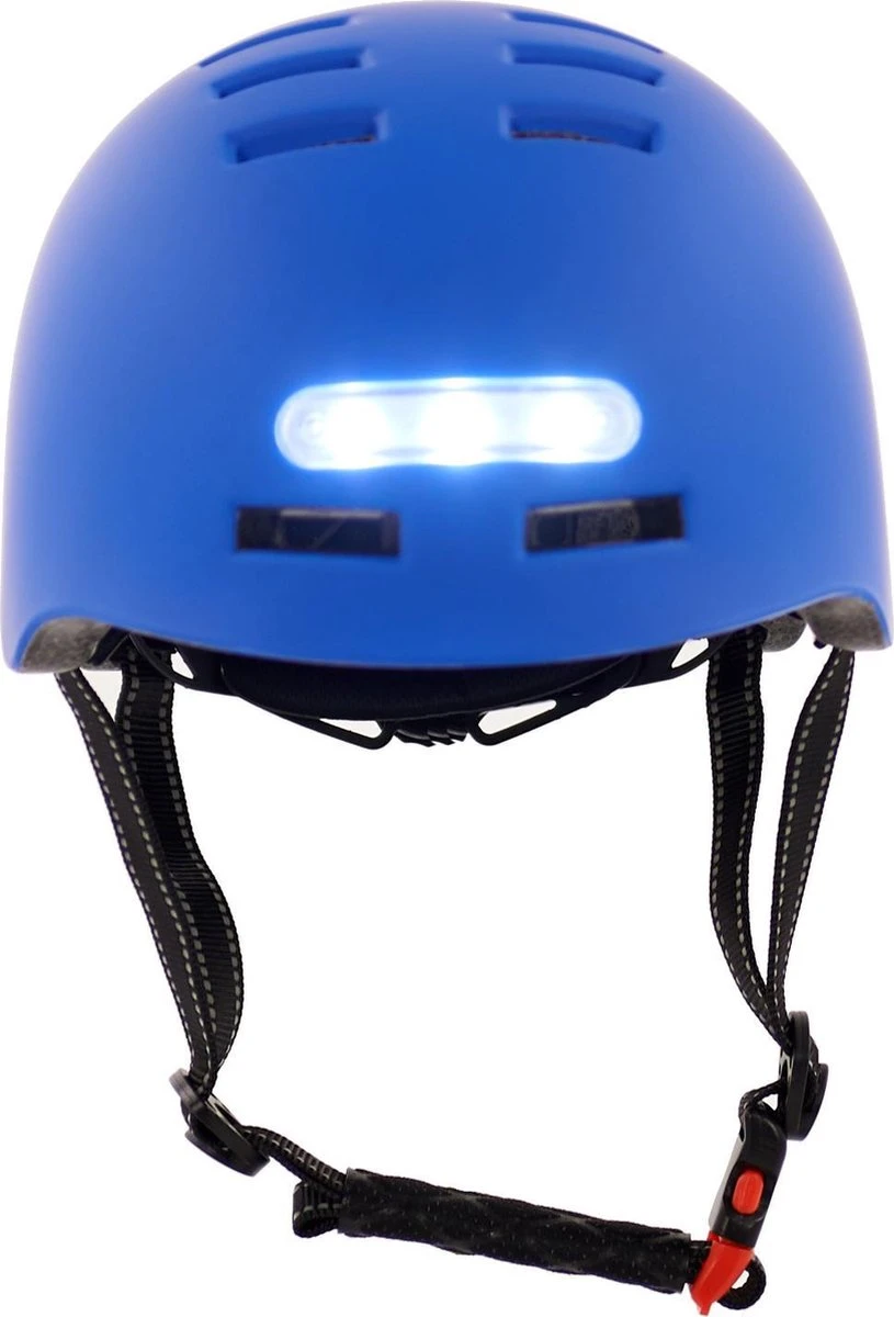 Sajan Fietshelm - Skatehelm Helm Mat-Blauw - LED Verlichting - Maat-S 4 Sajan Fietshelm - Skatehelm Helm Mat-Blauw - LED Verlichting - Maat-S - Afbeelding 2