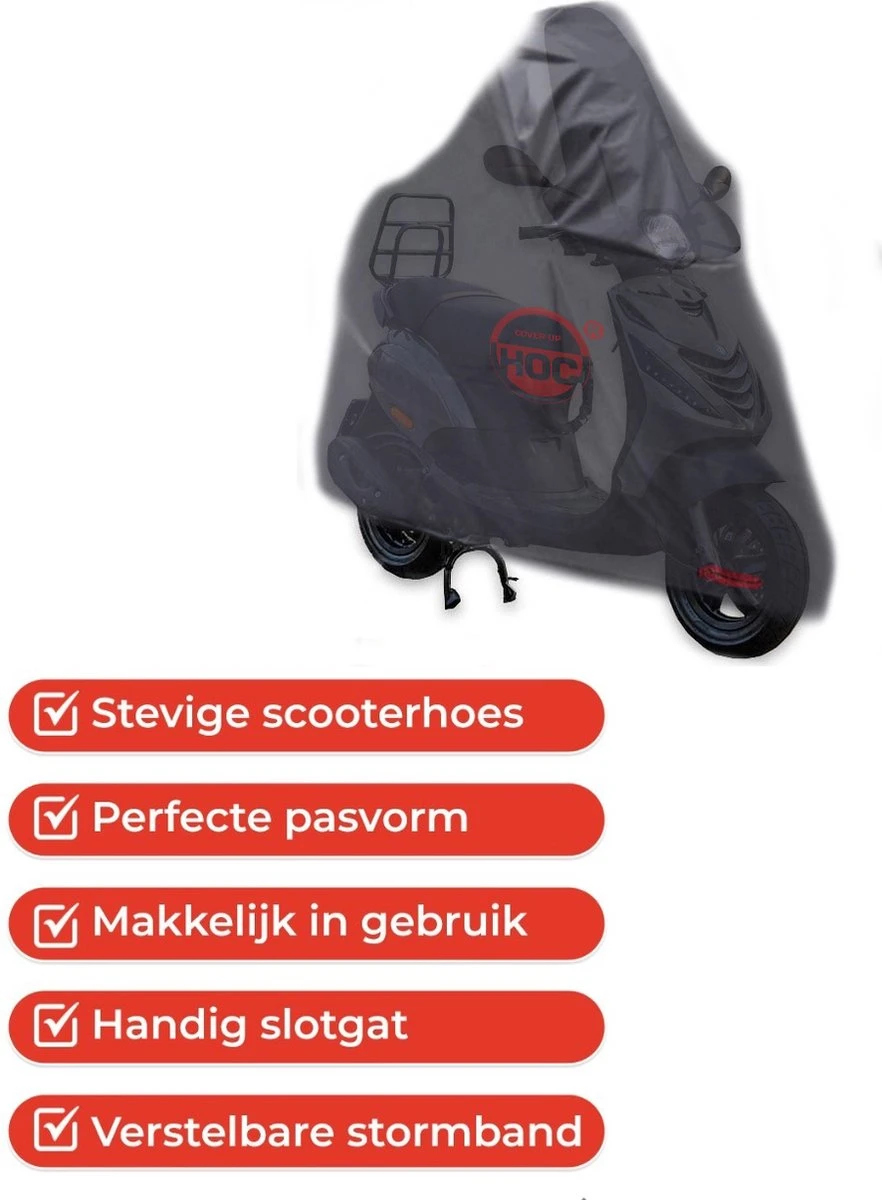 Piaggio Zip Met Scherm COVER UP HOC Scooterhoes Stofvrij / Ademend / Waterdicht Red Label 8 Piaggio Zip Met Scherm COVER UP HOC Scooterhoes Stofvrij / Ademend / Waterdicht Red Label - Afbeelding 6