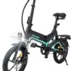 Merkloos Hitway 14F005 Elektrische Fiets E-bike | Opvouwbaar | 250W Motor | 7.5Ah | 16" | Zwart / Groen -Winkel Voor Fietsbenodigdheden 981x1200